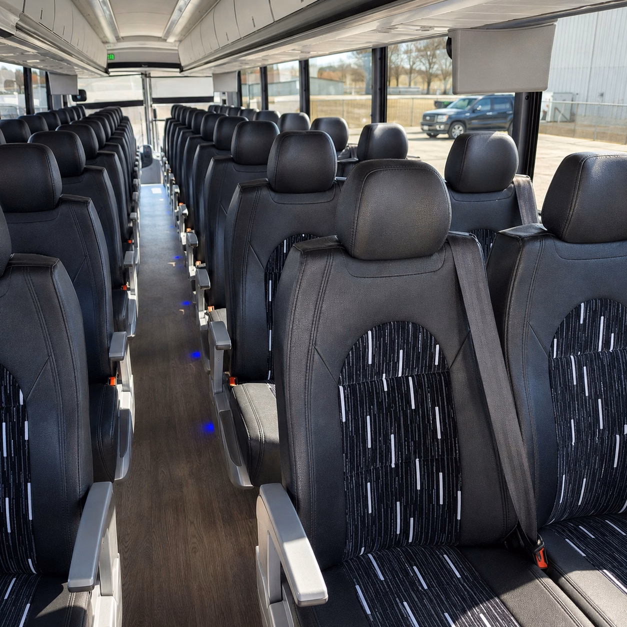 virginia beach charter bus rental interior